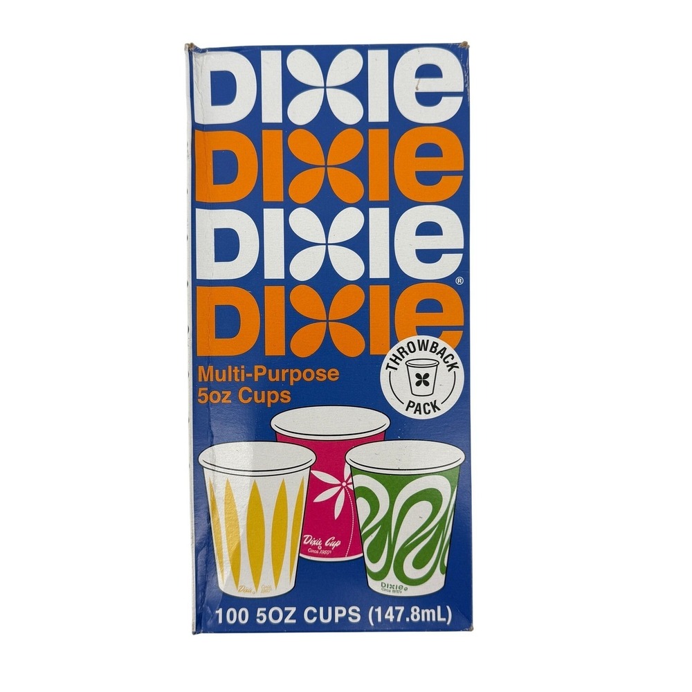 2019 Dixie Throwback Pack Multi-purpose Disposable 5 Oz Cup Open Box-77 New Cups